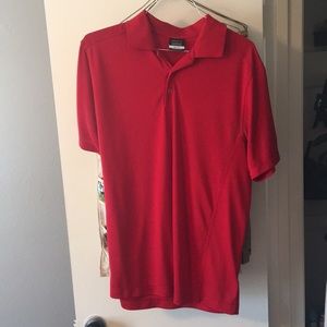Red Nike golf polo